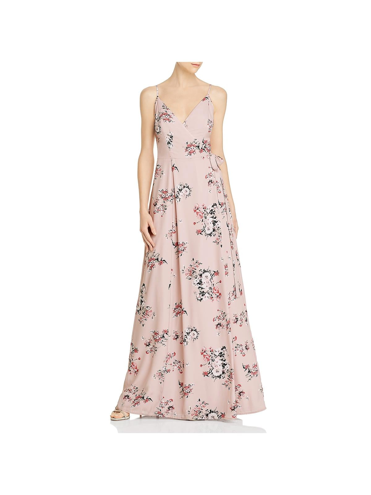 wayf floral wrap dress