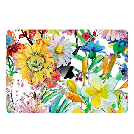 New MacBook Air 13 Case 2018 2019 2020 Release A2337 w/ M1 A2179 A1932, GMYLE Hard Snap on Plastic Hard Shell Case Cover for MacBook Air 13 Inch (Vivid Waterpaint Floral)