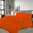 thumbnail image 2 of BedDecor 600 TC 3Pcs Ruffel Pattern (Orange, Full/Queen) 100% Egyptian Cotton Base Duvet Set, 2 of 7