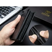 Leather Men Wallet RFID Genuine Leather 15 Card Slots Wallet Credit Card Holder