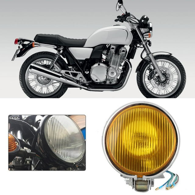 Tbest Phare avant, Style Rétro Vintage, Accessoire de Modification de Moto Universel