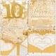 thumbnail image 4 of Tarjeta de 10 años de aniversario, tarjetas de feliz aniversario, tarjeta de aniversario de boda para esposa, hombres, ella, tono dorado, 4 of 6