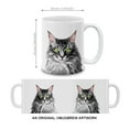 thumbnail image 4 of MUGBREW 11 Oz Ceramic Tea Cup Coffee Mug, Maine Coon Cat Vector Portrait, 4 of 7