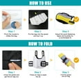 thumbnail image 4 of Dog Outfit, Floating Puppy Jacket Cute Pet Life Vest with Inflatable Bag Comdortable Dog Swimming Harness Reflective Trims Dog Clothes Apparel Folding Pet Clothes for Pet Swimming, 4 of 7