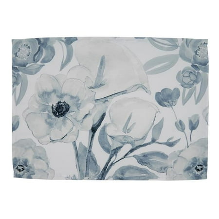 

SARO 14 x 20 in. Oblong Watercolor Floral Design Large Placemats - Set of 4