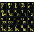 thumbnail image 2 of Glowing Fluorescent Hungarian English US Keyboard Stickers Non Transparent Black, 2 of 3