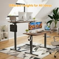 thumbnail image 4 of HomePerch Electric Standing Desk 40x24, Brown Adjustable Height Sit Stand Desk with Memory Presets, Ergonomic Splice Board Workstation for Home Office and Computer Use, 4 of 12