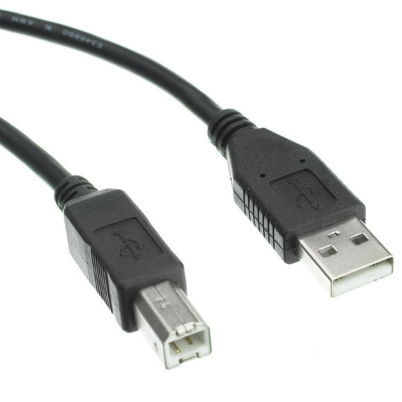 CableWholesale 15 Pieds USB 2.0 Imprimante / Périphérique Câble, Noir, Tapez une Fiche Mâle / Type B Mâle, un Mâle à B Câble USB Haute Vitesse Mâle, USB 2.0 à Type B Câble, Type B Câble d'Imprimante