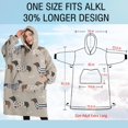thumbnail image 4 of Oversized Wearable Blanket Hoodie,Cute Cartoon Dachshund Sherpa Blanket Hoodie with Super Pockets,Super Warm Fuzzy Pullover for Women & Men, 4 of 6