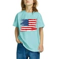 thumbnail image 4 of Ugoldhm Boys' Patriotic Independence Day Tees Red, White & Blue Crew Neck Shirts Cotton Summer Outfits Size 3-10Y, 4 of 6