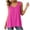 Hot Pink, variant on Plus Size Womens Tank Tops Maternity Tops Ruched Shoulder Solid Color Crew Neck Sleeveless Loose Breathable Summer Casual Daily Outer Top