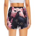 thumbnail image 4 of Uemuo Cute Kittens Group Portrait Pattern Women's Athletic Shorts High Waisted Running Shorts with Liner Pockets Gym Elastic Workout Shorts-X-Large, 4 of 9