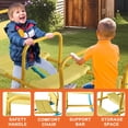thumbnail image 4 of Teeter Totter Seesaw for Kids, 3-Person Heavy Duty Metal Rocking Seesaw for Toddlers Boys Girls Age 3-8, Indoor Outdoor Rocker Toy with Easy-Grip Handles, 4 of 7