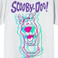 thumbnail image 2 of Scooby Doo Neon Character Crew Neck Short Sleeve Men's White T-shirt-Medium, 2 of 4