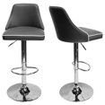 thumbnail image 1 of Aaron Presley Tabouret de Bar Pivotant Réglable en Simili Cuir Gris (Lot de 2), 1 of 3