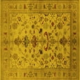 thumbnail image 1 of Ahgly Company Machine Washable Indoor Square Oriental Yellow Industrial Area Rugs, 7' Square, 1 of 4