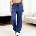 thumbnail image 4 of Yievot Womens Straight Leg Sweatpants with Pockets Drawstring Elastic Waisted Wide Leg Pants for Running Yoga Workout, 4 of 8