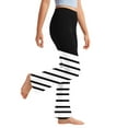 thumbnail image 4 of Gpaecead Girls' Leggings Cross Stripe Pants Color Block Soft Stretchy High Waisted Pants for Kids Child Yoga Dance 2 Years Black, 4 of 9