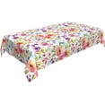 thumbnail image 6 of Spring Summer Floral Table Cloth - Watercolor Flower Table Clothes Rustic Multicolor Tablecloths 60x84 Blossom Table Cover for Picnic Party Dining Room Home Indoor Outdoor, 6 of 6