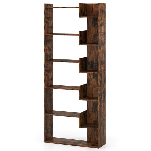 Costway 1 PCS 6-tier Bookshelf Tall Display Shelf with 11 Open Shelves 2 Anti-tipping Kits