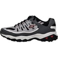 thumbnail image 3 of Skechers Men's Afterburn Memory-Foam Lace-up Sneaker, Charcoal/Red, 10.5 M US, 3 of 7