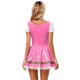 thumbnail image 4 of Vestido de cosplay de cerveza Oktoberfest bávara alemana para mujer, vestido de corte A con ribete de encaje de cuero sintético brillante y gargantilla elástica, vestido de mucama, 4 of 5