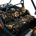 thumbnail image 2 of ZIATUBLES 2-Piece UTV Seat Covers – Universal Fit, Scratch-Resistant Polyester Protector Set for Kawasaki Mule 3000/3010/3020 Bench Seats, Easy Installation & Clean, Black Flower Print, 2 of 8