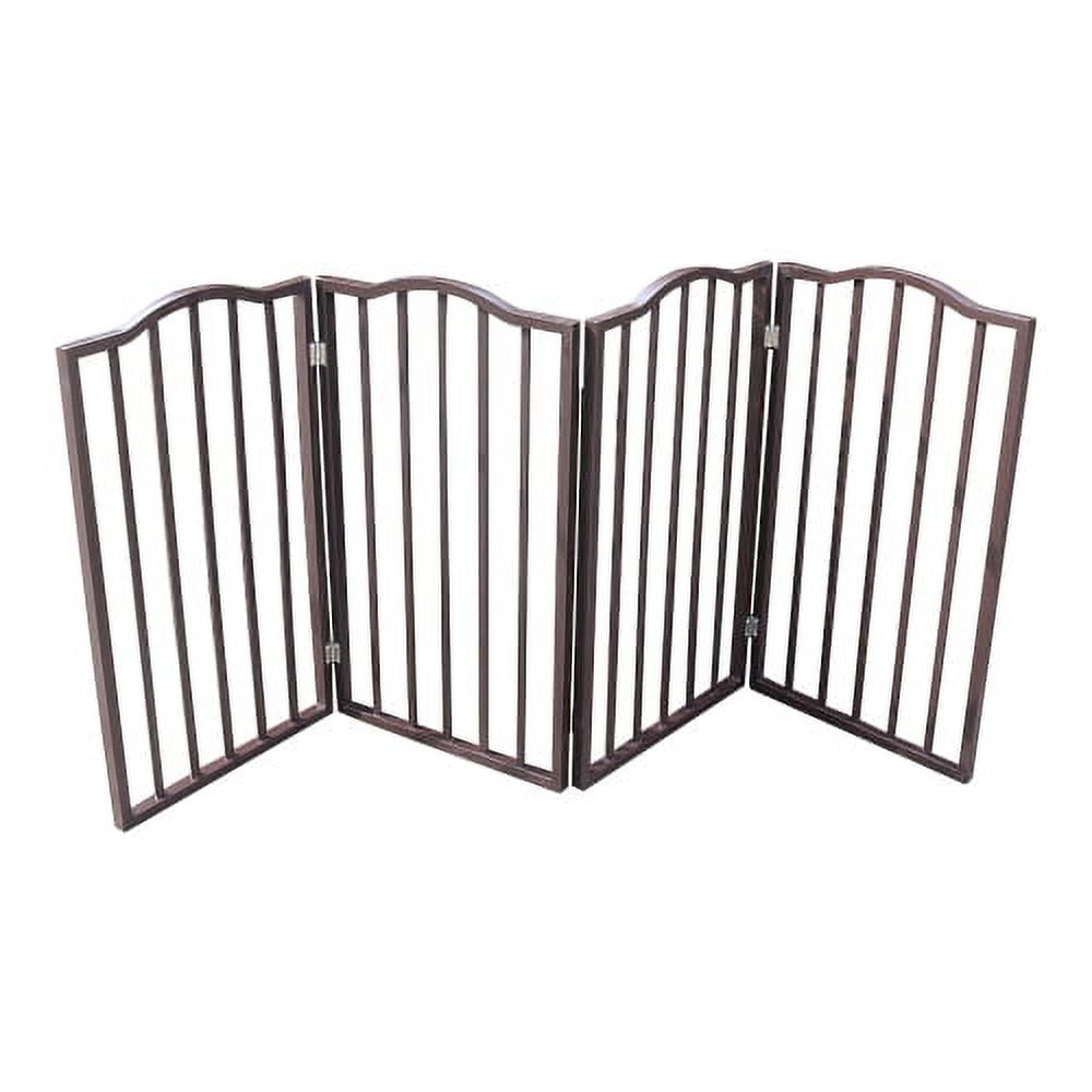 72" Baby Gate for Doorways and Stairs, Extra Wide Child Gate Dog Gates, Dog Gates for the House, Dark Brown