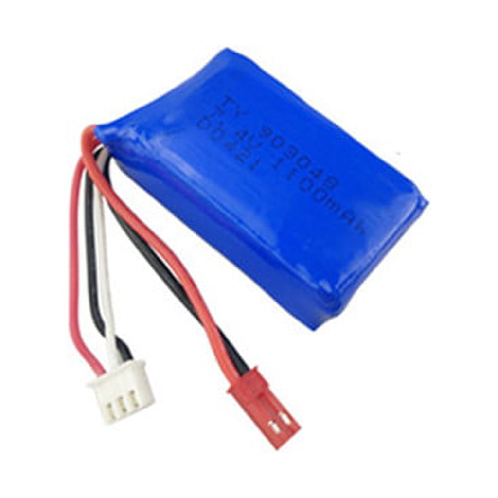 ​2-Pack 7.4V 1100mAh LiPo Batteries + Dual-Port Charger - for WLToys A949/A959/A969/A979/S989 1:28 RC Cars​​ Black ,Bule