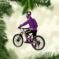 thumbnail image 6 of Personalized Bike Riding Ornament Personalized Girl Bike Riding Christmas Acrylic Flat Ornament Bike Riding Player, Bike Riding Christmas Ornament Gifts for Bike Riding (BR 7) - 3388 (Yellow), 6 of 8