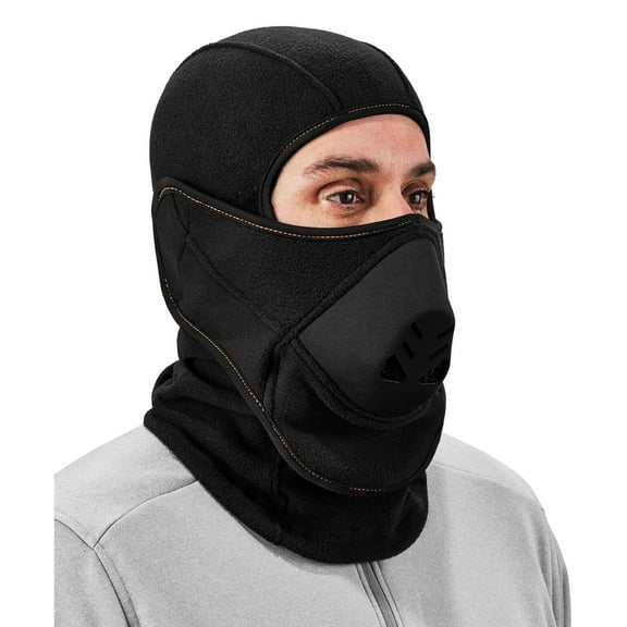 Ergodyne N-Ferno 6970 Balaclava with Detachable Heat Exchanger Face Mask, Winter Ski Mask, Black CA2