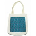 thumbnail image 1 of Aloha Tote Bag, Cartoon Style Demonstration of Colorful Spiky Cactus with Typography, Cloth Linen Reusable Bag for Shopping Books Beach and More, 16.5" X 14", Cream, by Ambesonne, 1 of 2
