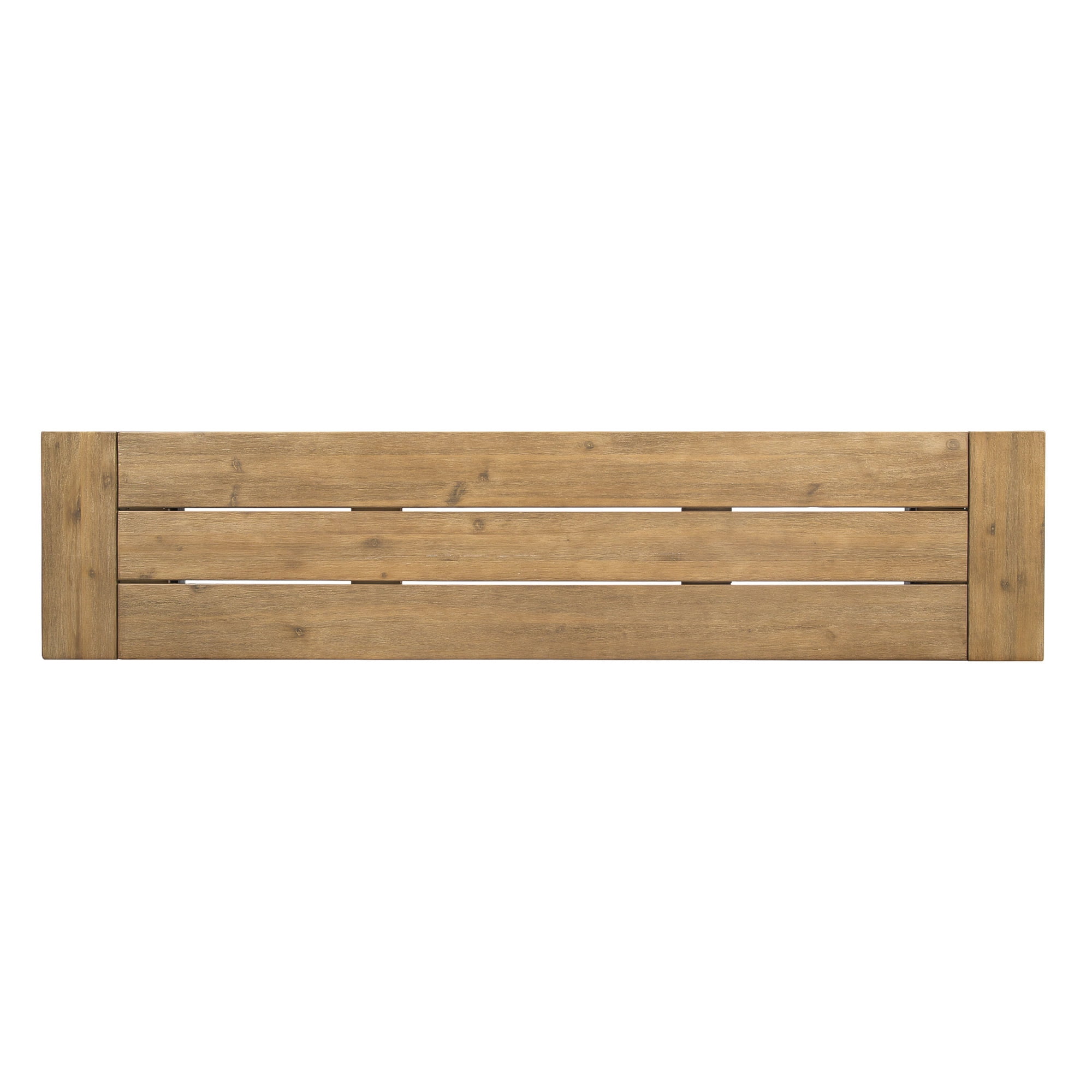 Outdoor Patio Bench,Weatherproof Backless Bench for Yard,Porch and Park,Natural and Grey