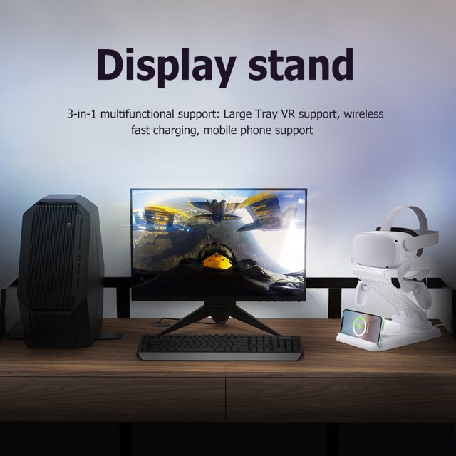 Soporte de cargador de Audífonoses VR para accesorios Quest 2/HTC/Pico Neo 3