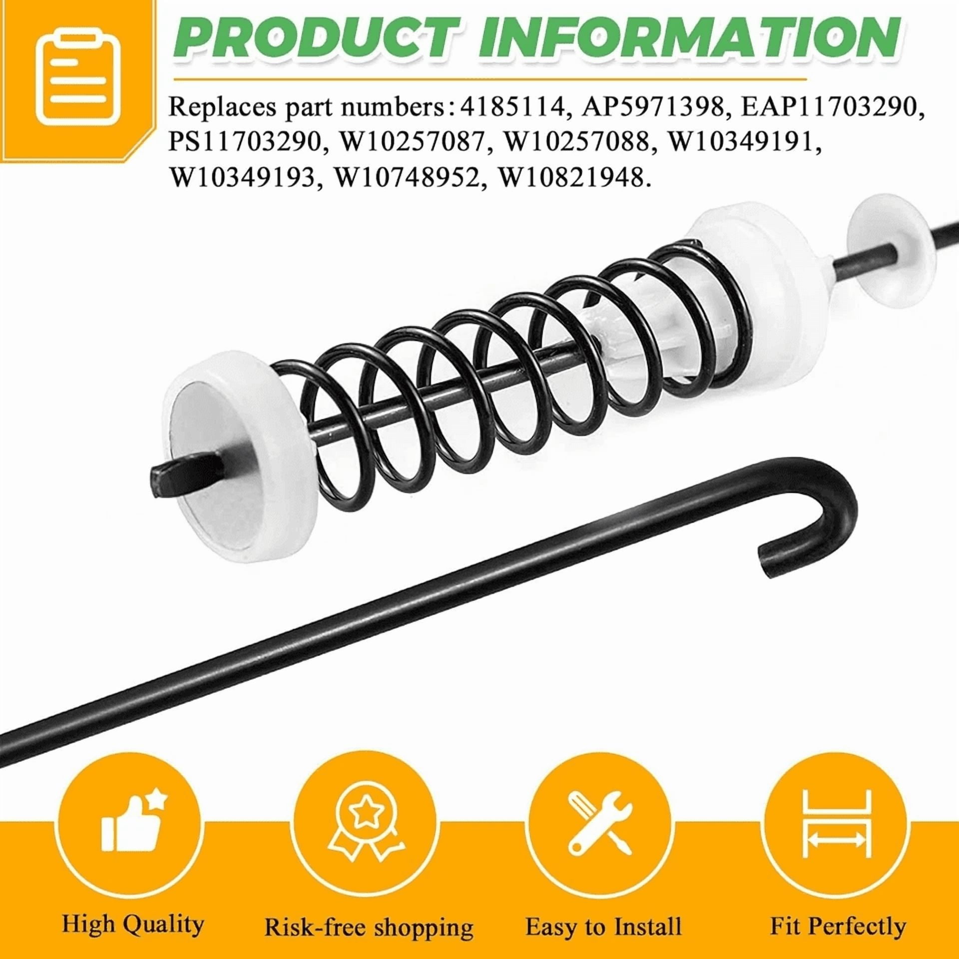 Replacement 4 Pack Suspension Rods Kit W10780048 for Whirlpool Amana Maytag Washer