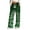 Green, variant on Pajama Pants Women Casual Plus Size Christmas Santa Claus Snowflake Print Trousers Drawstring Waist Comfy Yoga Pants