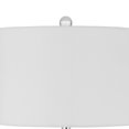 thumbnail image 2 of Benjara Lampe de Table en Verre 30 Pouces, Base Rayée, Variateur, Bleu, 2 of 4