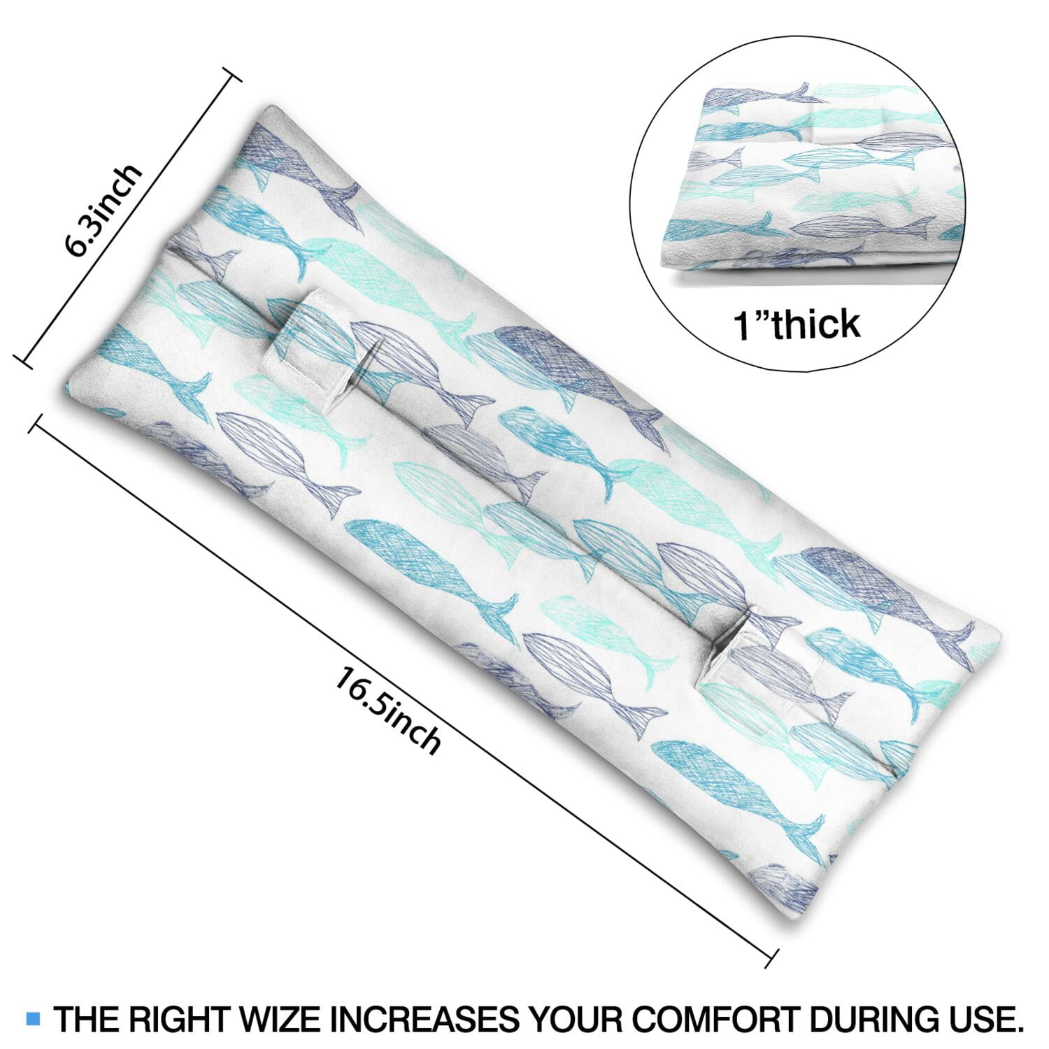 Summer Beach Seat Belt Pillow Post-Surgery Mastectomy & Chest Protection Cushion Soft Coral-Themed Recovery Pad for Women After Breast Surgery
