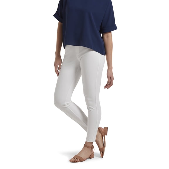 No nonsense Women's Classic Indigo Denim Legging, White, 1X