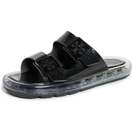 Tory Burch Women s Buckle Bubble Jelly Slides  Black Shoes Sandals
