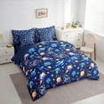 thumbnail image 3 of Homewish Cartoon Rocket 7-Piece Twin Bedding Sets for Preppy Children Boys,Outer Space Bedding Comforter Set,Universe Galaxy Planet Breathable Sheet Sets,Ultra Soft Home Decor,Reversible, 3 of 8