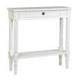 thumbnail image 3 of Marisol 31.5" Wide White Solid Wood Rustic 1-Drawer Entryway Console Table by East at Main, 3 of 9