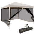 thumbnail image 2 of Outsunny 10' x 10' Pop Up Canopy Tent with Breathable Mesh Sidewalls, Easy Height Adjustable, Easy Transport Carrying Bag for Backyard Garden Patio, 2 of 9