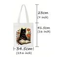 thumbnail image 3 of Canvas Tote Bag for Women, Cute Tote Bag with Zipper Pocket, Heavy Duty Reusable Shopping Bags for Grocery, 3 of 4