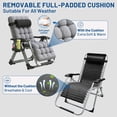 thumbnail image 4 of Silla Zero Gravity YOMIFUN Oversized XL Lounge gris, 4 of 7