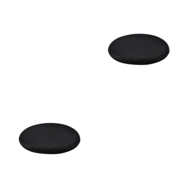 Shengyu 1/2/3 Polyester Seat Cushion Replacement Round Solid Color Breathable Soft Home Office Automotive Sofa Bay Window Mat Pad Black 2PCS