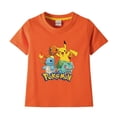 thumbnail image 2 of Pokemon ropa para niños figura de Anime Pikachu camiseta gráfica para niños 100% algodón verano manga corta niño niña regalo de cumpleaños, 2 of 5