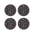 thumbnail image 2 of Disketp Forest Flora And Insects Funny Coasters,4 Pcs Leather Coasters With Holder, Perfect Housewarming Hostess Gifts,Protect Furniture From Water Marks Scratch And Damage, 2 of 9