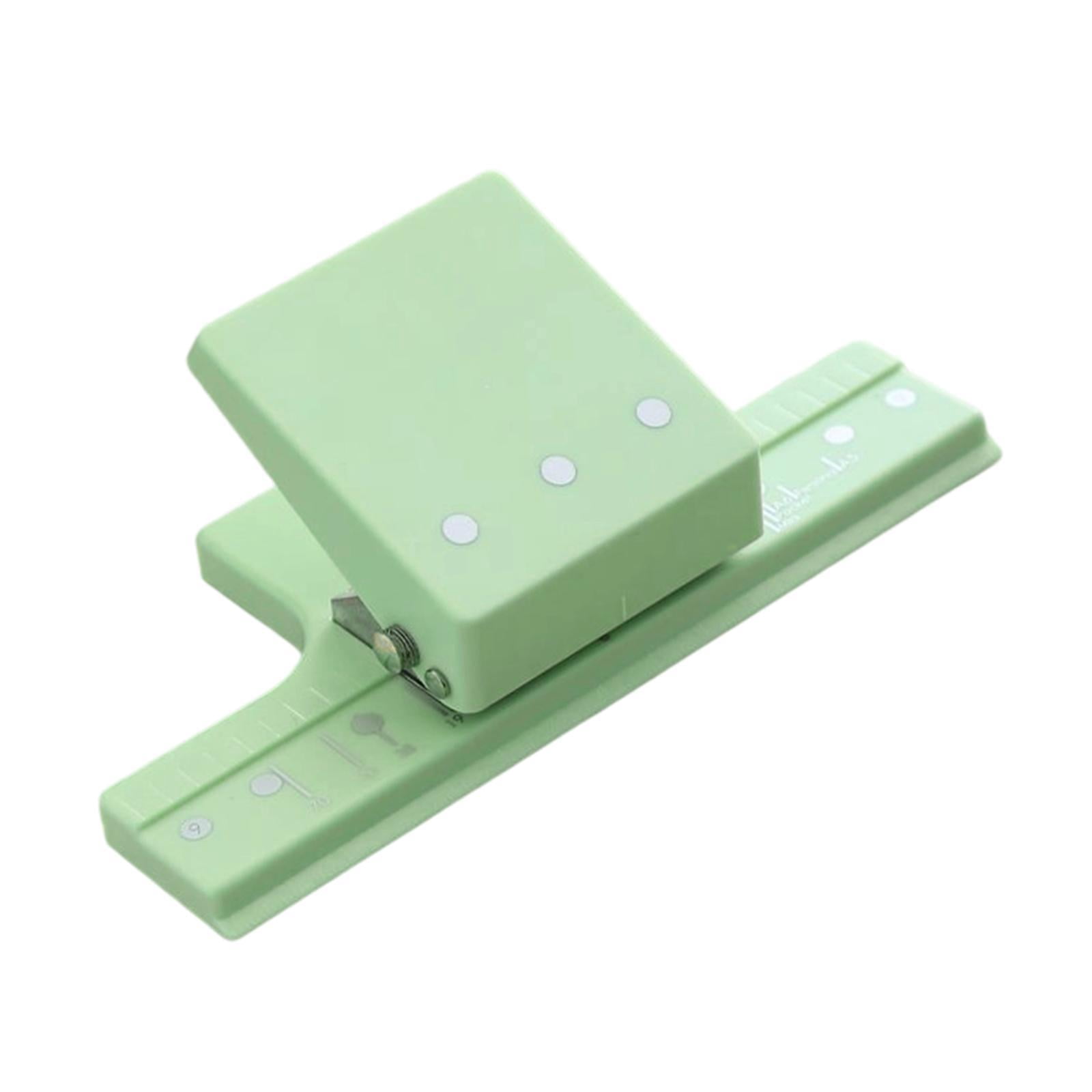 Milageto 3 Hole Punch Hole Puncher Photos Crafting Home 5 Sheet Capacity Office Classroom Green