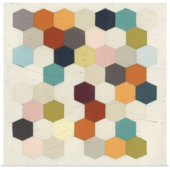 Great BIG Canvas | "Honeycomb Geometry II" Art Print - 24x24